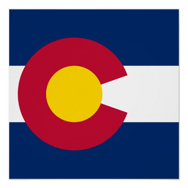 Colorado: The Centennial US State Flag Poster (Front)