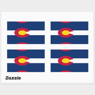 Colorado: The Centennial US State Flag Rectangular Sticker