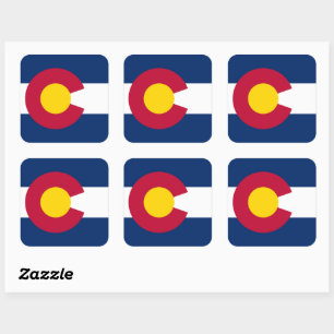 Colorado: The Centennial US State Flag Square Sticker
