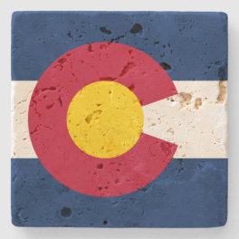 Colorado: The Centennial US State Flag Stone Coaster