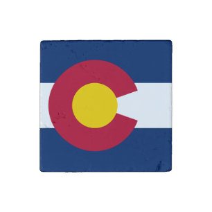 Colorado: The Centennial US State Flag Stone Magnet
