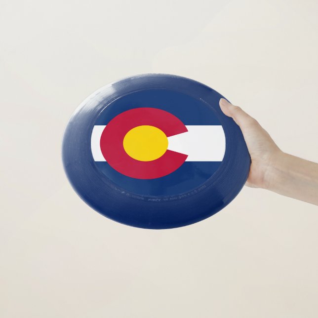 Colorado: The Centennial US State Flag Wham-O Frisbee (In Hand)