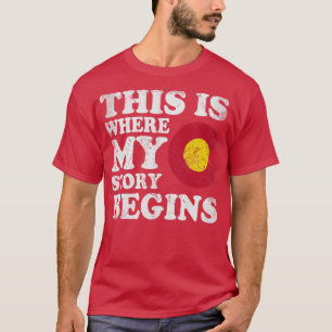 Colorado This Is Where My Story Begins Retro Fade T-Shirt