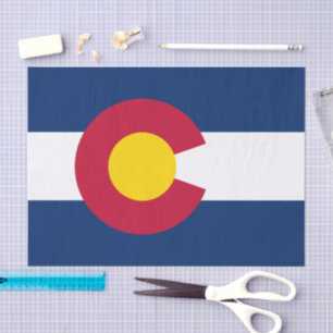 Colorado tissue paper, Colorado Flag tissue paper