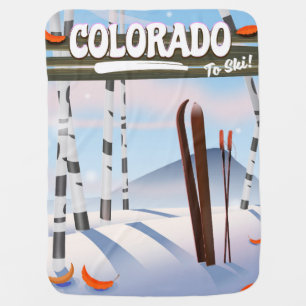 Colorado To Ski! Baby Blanket