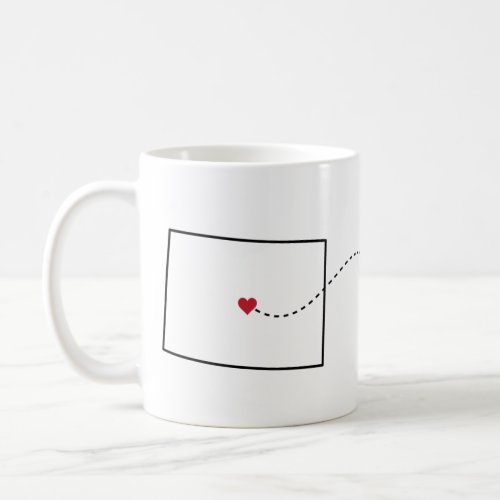 Colorado to Vermont _ Heart2Heart Coffee Mug