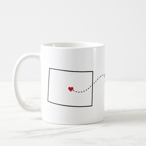 Colorado to Wisconsin _ Heart2Heart Coffee Mug