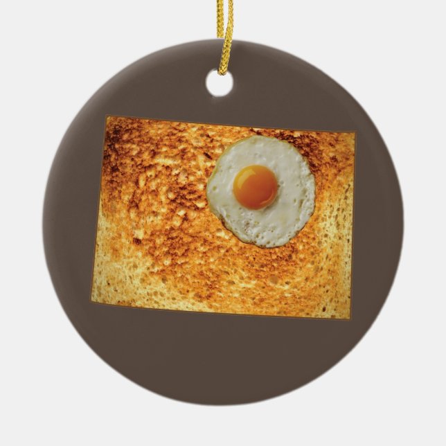 Colorado Toast & Egg Ceramic Ornament (Front)