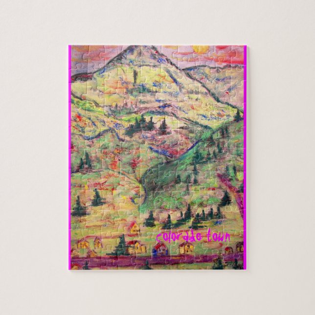 colorado  town art jigsaw puzzle (Vertical)