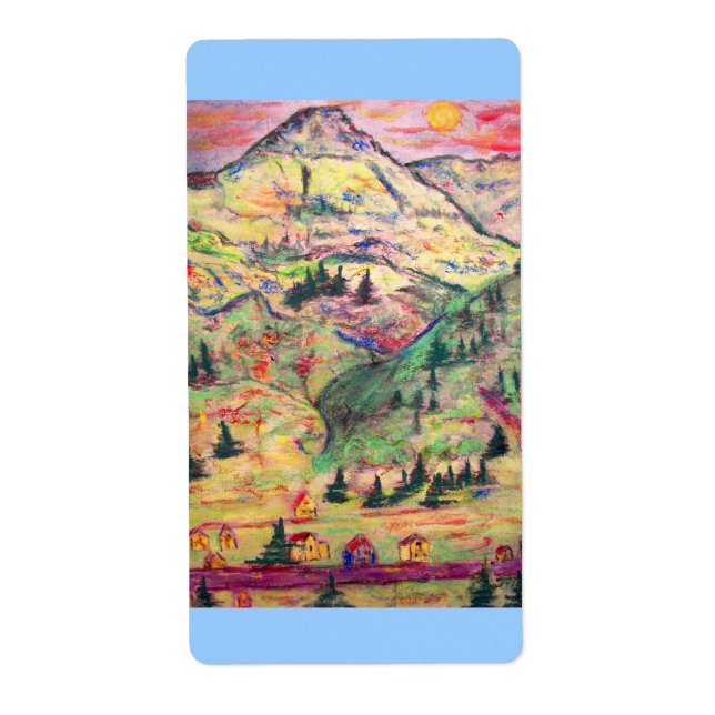 colorado town art label (Front)