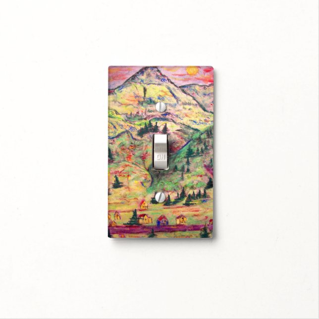 colorado town art light switch cover (In Situ)