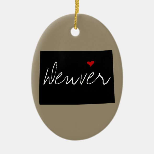 Colorado Town Ceramic Ornament (Front)