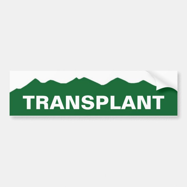 COLORADO TRANSPLANT BUMPER STICKER (Front)