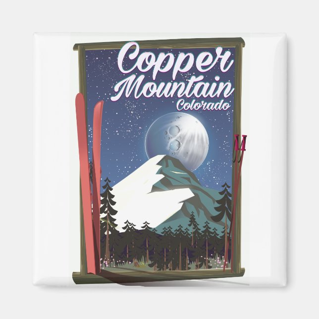 Colorado travel poster Copper Mountain Magnet (Front)