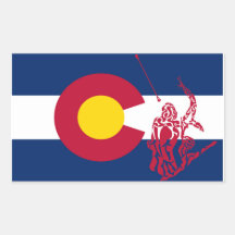 Colorado Twirling sticker red