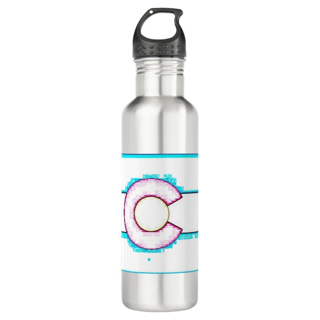 Colorado unique flag stainless steel water bottle (Front)