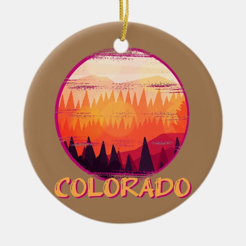 Colorado United States  Ceramic Ornament