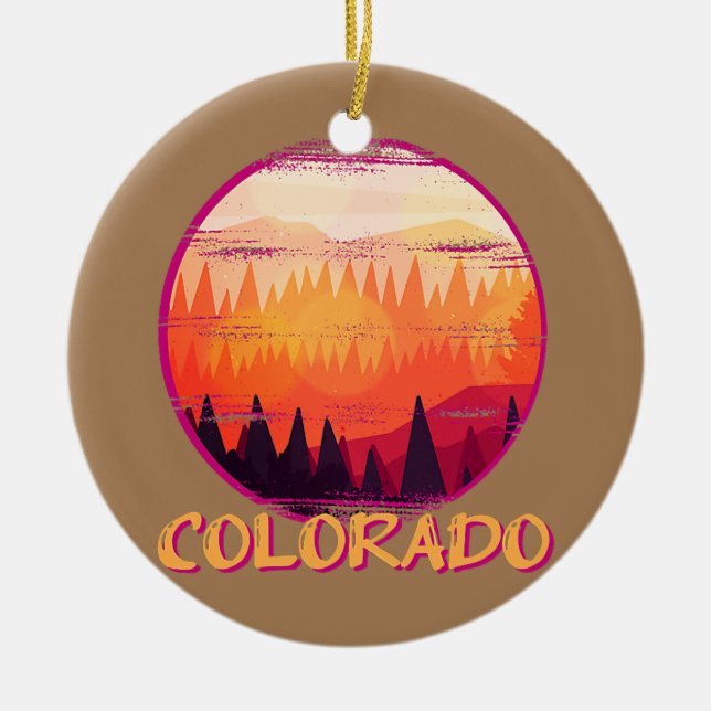 Colorado United States  Ceramic Ornament (Front)