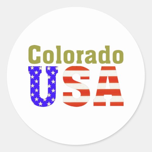 Colorado USA Aashen alpha Classic Round Sticker
