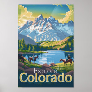 Colorado USA America Vintage Famous Travel Place Poster