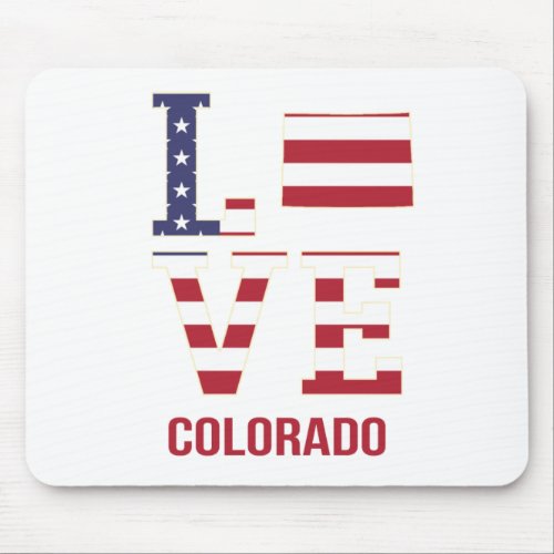 Colorado USA state love Mouse Pad