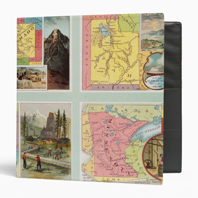 Colorado, Utah, Montana, Minnesota 3 Ring Binder (Front/Inside)
