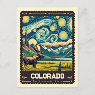 Colorado Vincent Van Gogh Inspired Postcard