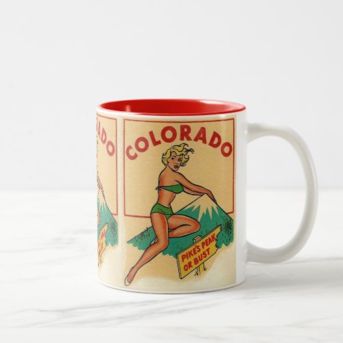 Colorado Vintage Pin Up Girl Coffee Mug