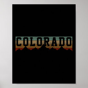 Colorado Vintage Rocky Mountains Nature Outdoor Hi Poster