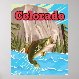 Colorado vintage travel print. poster