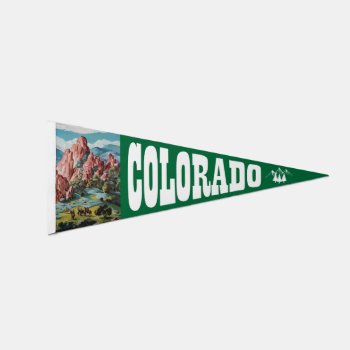 Colorado Vintage Travel Souvenir Style Pennant Flag by whereabouts at Zazzle