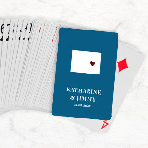 Colorado Wedding Favor Deck of Cards, State Map Poker Cards