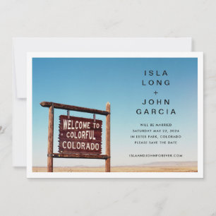 Colorado Wedding Save the Date Invitation