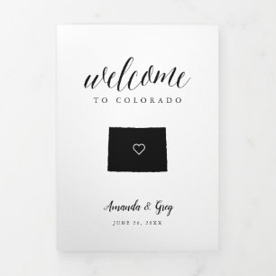 Colorado Wedding Welcome Letter & Itinerary Tri-Fold Program