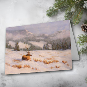 Colorado Winter Mountain Elk Card