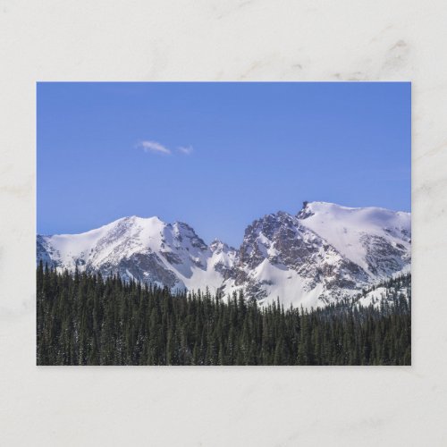 Colorado Winter Mountain Peaks Postcard