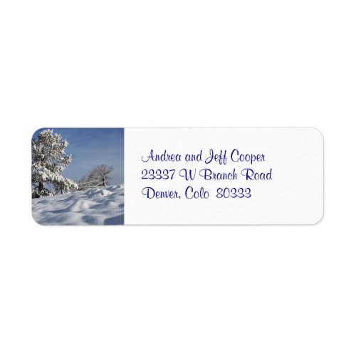 Colorado Winter Return Address Label