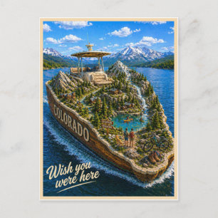 Colorado Wish You Were Here State Series Postcard
