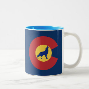 Colorado Wolf Two-Tone Coffee Mug