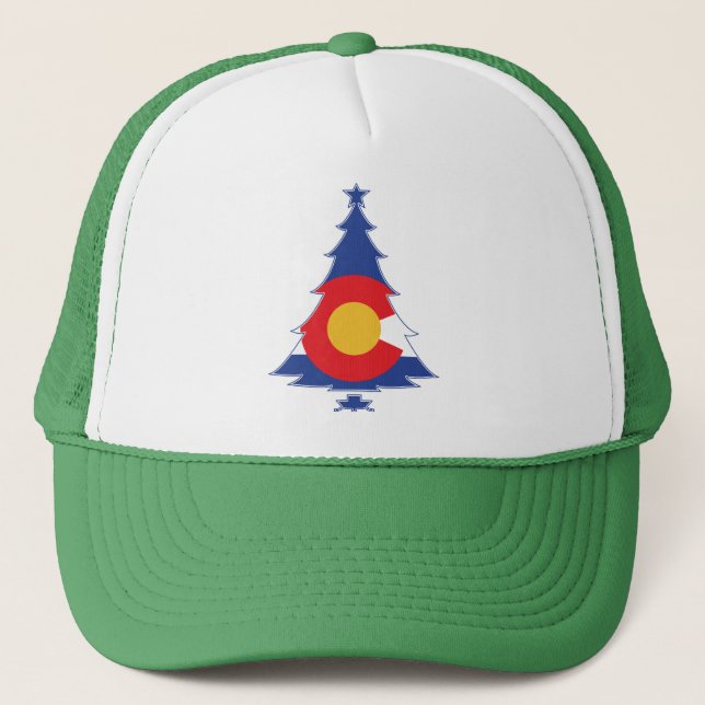 Colorado-XMAS-Tree Trucker Hat (Front)