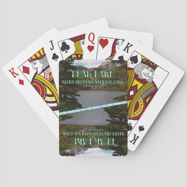 Colorado's Bear Lake, Rocky Mountain National Park Poker Cards (Back)