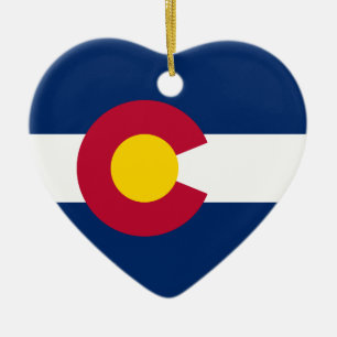 Colorado's Flag Ceramic Ornament