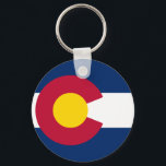Colorado's Flag Keychain<br><div class="desc">Representation of Colorado's flag design.</div>