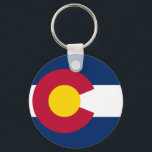 Colorado's Flag Keychain<br><div class="desc">Representation of Colorado's flag design.</div>