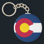 Colorado's Flag Keychain<br><div class="desc">Representation of Colorado's flag design.</div>