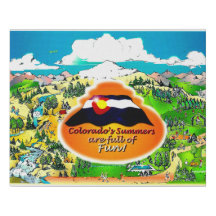 COLORADO'S SUMMERS Faux Wrapped Canvas Print