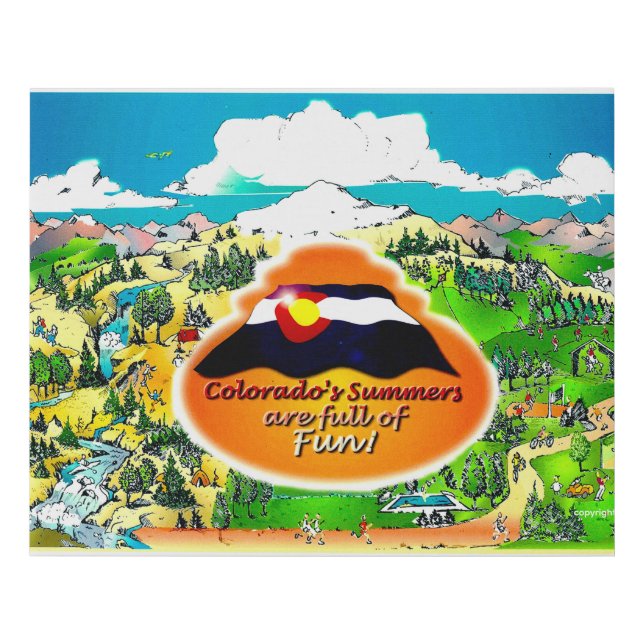 COLORADO'S SUMMERS Faux Wrapped Canvas Print (Front)