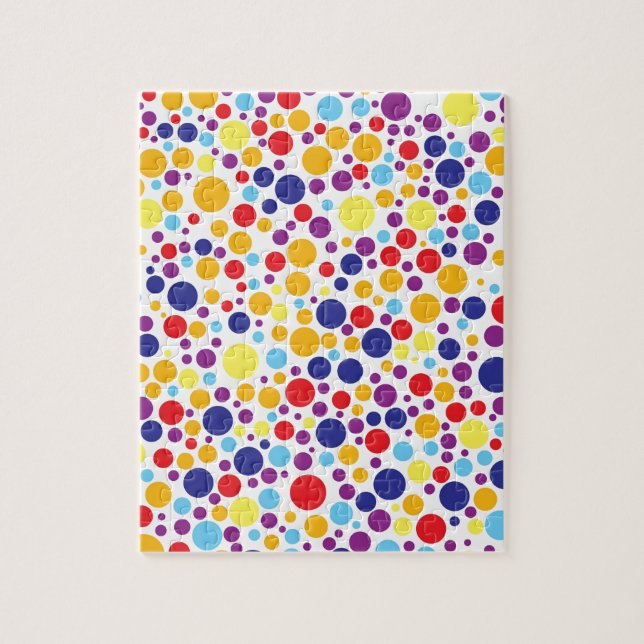 Colorblind Birthday - Blue, Yellow, Red, Orange Jigsaw Puzzle (Vertical)