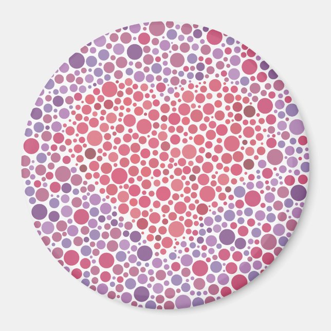 Colorblind Test Heart Magnet (Front)