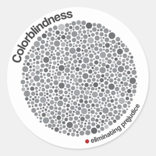 Colorblindness Classic Round Sticker